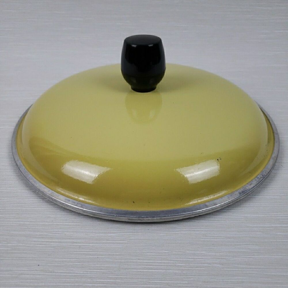 Vintage Club Cookware 8.5" Lid Only Harvest Gold Yellow Aluminum MCM